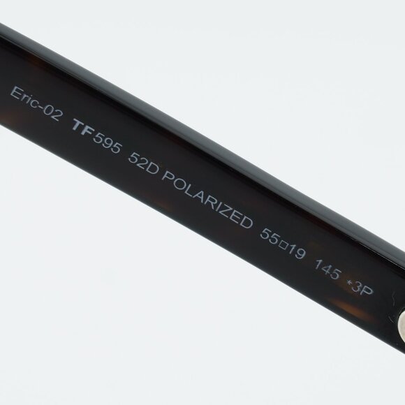 Tom Ford Eric-02 FT0595 52D Sunglasses Havana Square Frame, Polarized Lenses - Picture 5 of 9